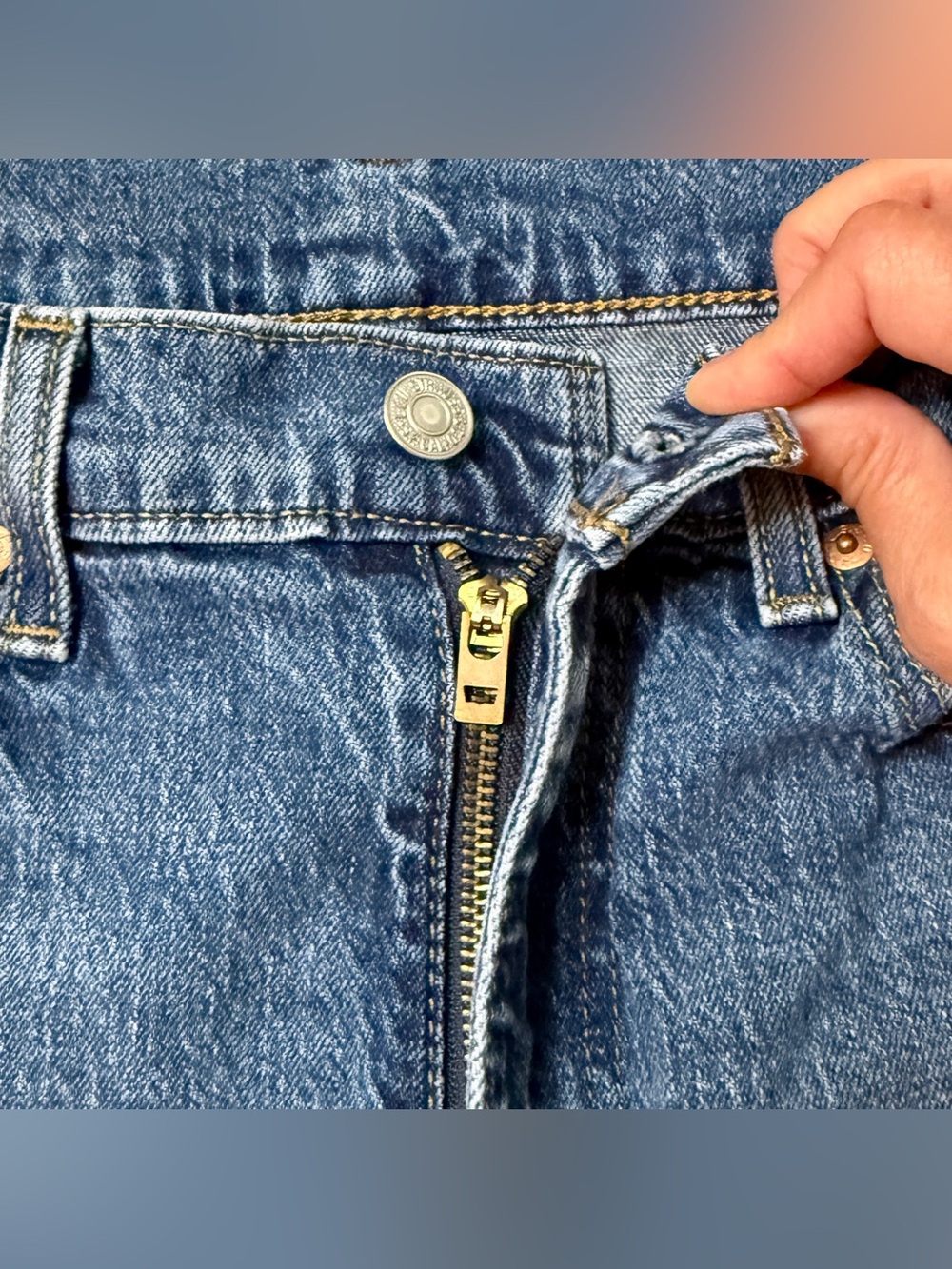 Levi's 505 Men's Blue Straight Leg Classic Denim Jeans 32 x 34 - Picture 4 of 11